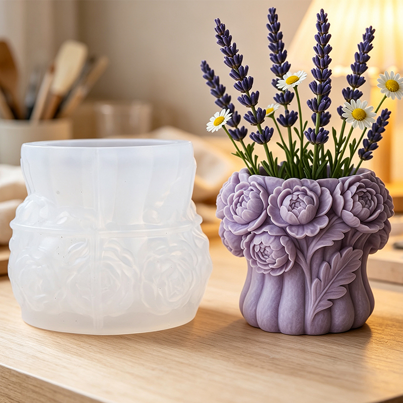 3D Rose Flower Vase Silicone M - огляд і ціна Potsticker Mold