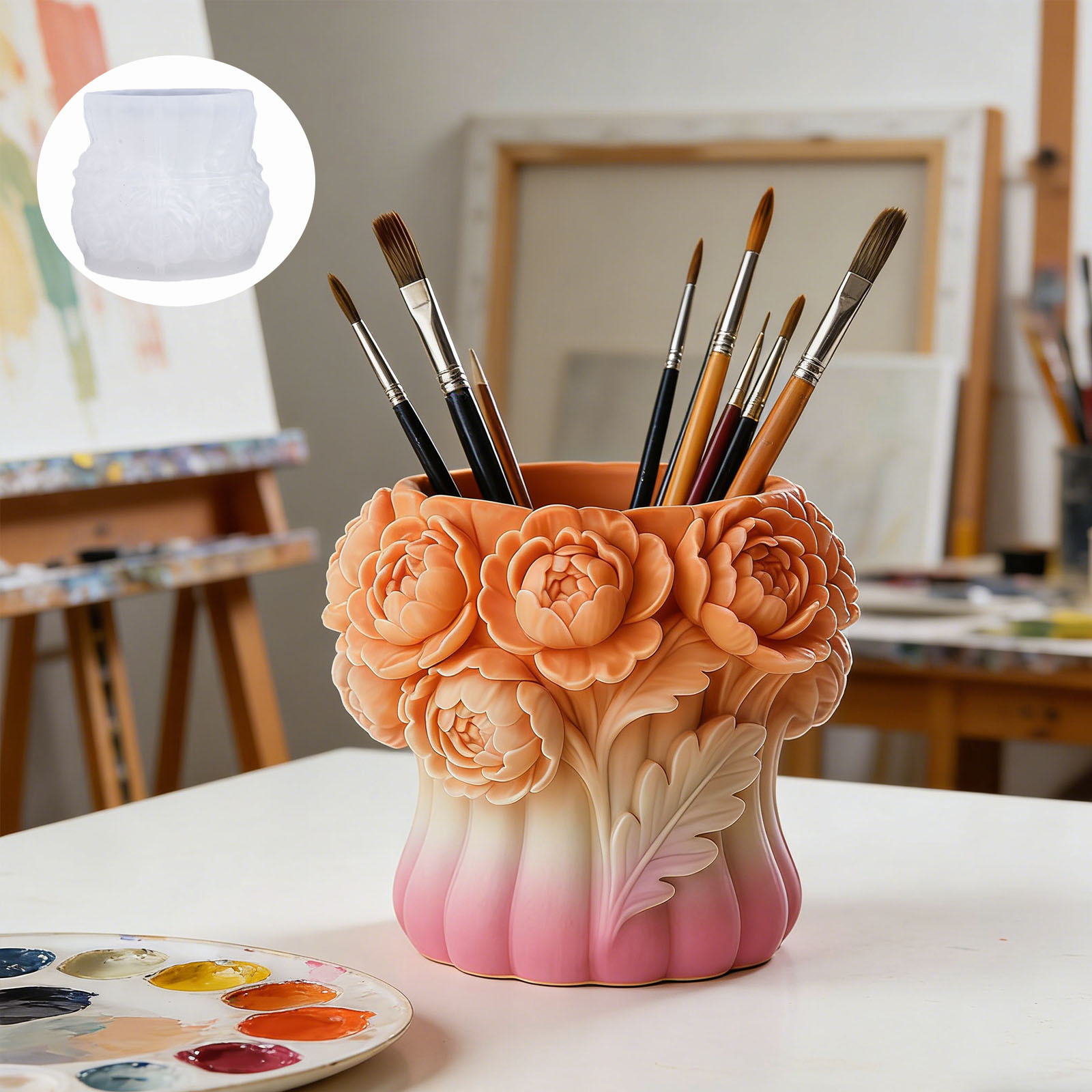 3D Rose Flower Vase Silicone M - огляд і ціна Potsticker Mold