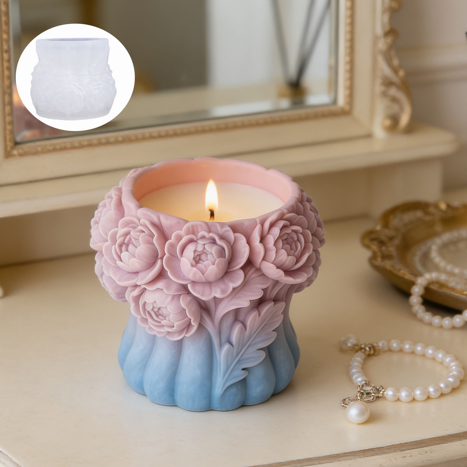 3D Rose Flower Vase Silicone M - огляд і ціна Potsticker Mold
