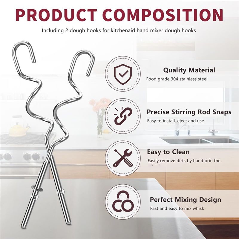 A23E-Dough Hook For Hand Mixer - огляд і ціна Kitchenaid Mixer Hand Mixer