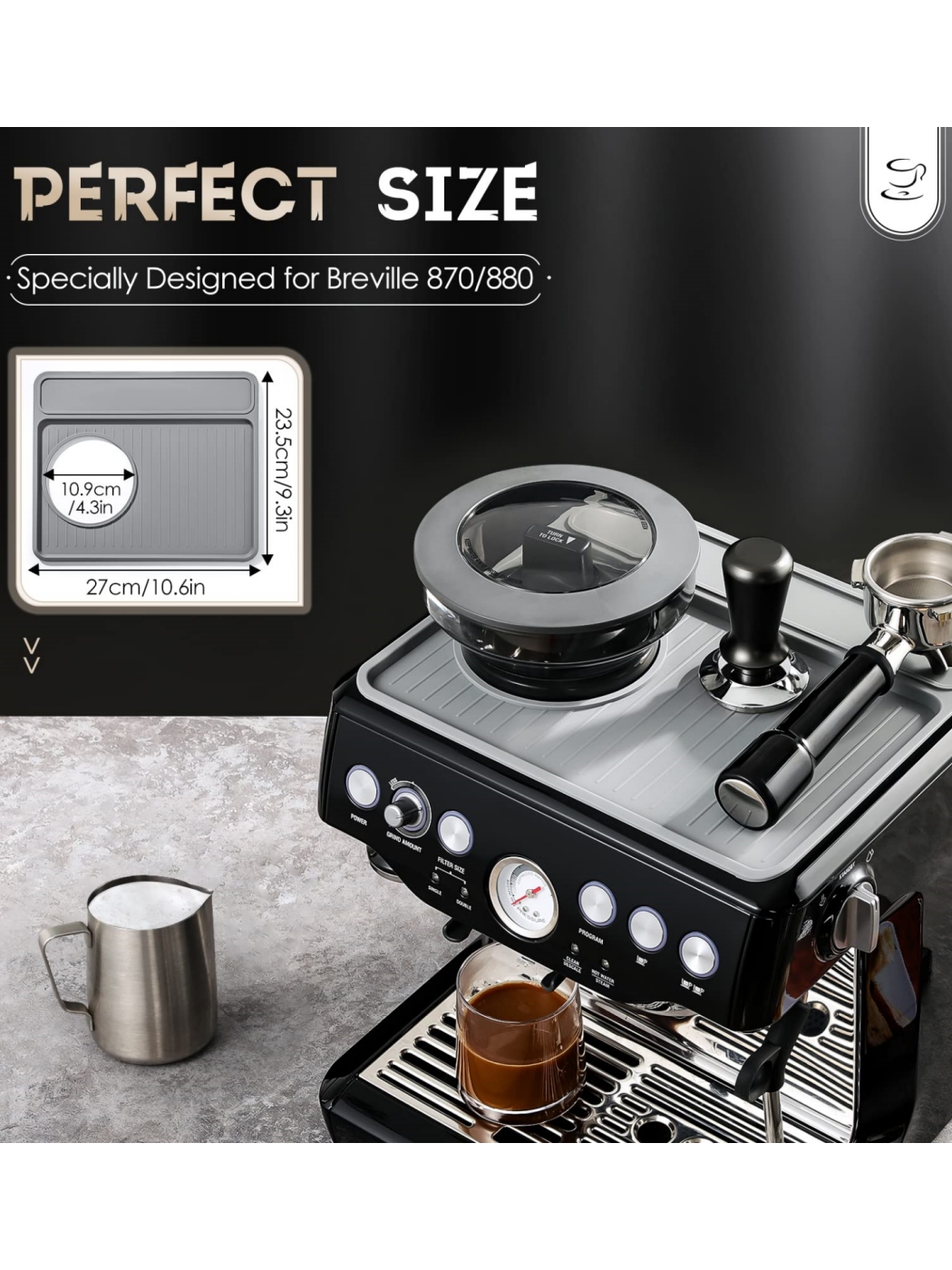 1pc Silicone Coffee Mat For Br - огляд і ціна Breville Espresso Bes870