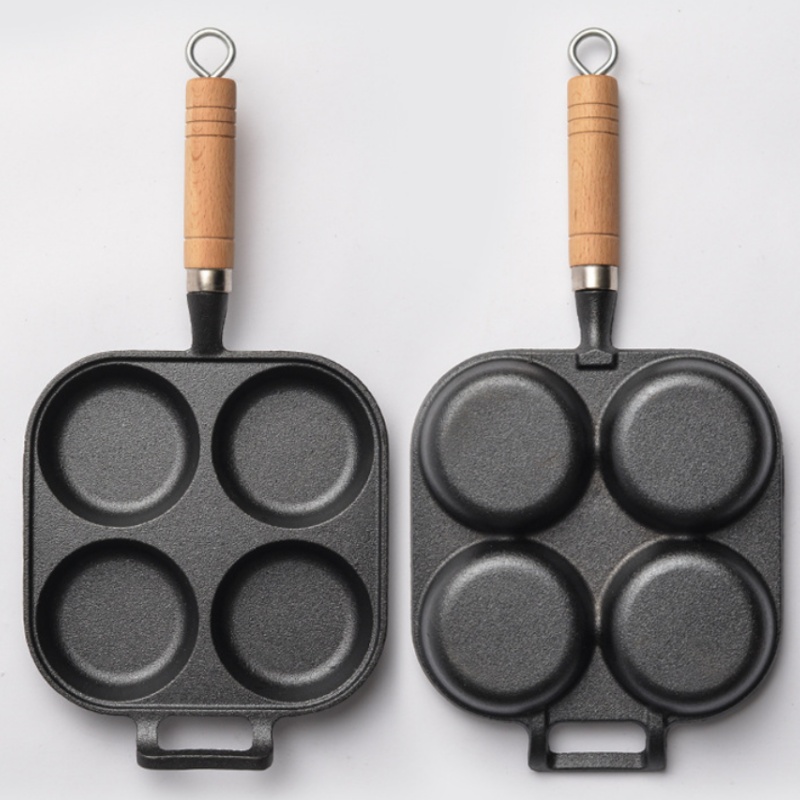 JUSTINLAU 2/4-Hole Cast Iron O - огляд і ціна Egg Waffle Pan