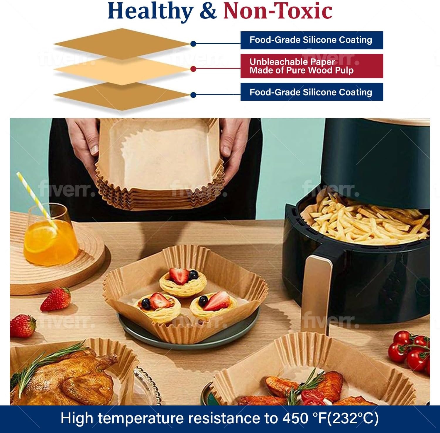 Air Fryer Cooking Baking Paper - огляд і ціна Ninja Air Fryer Af300