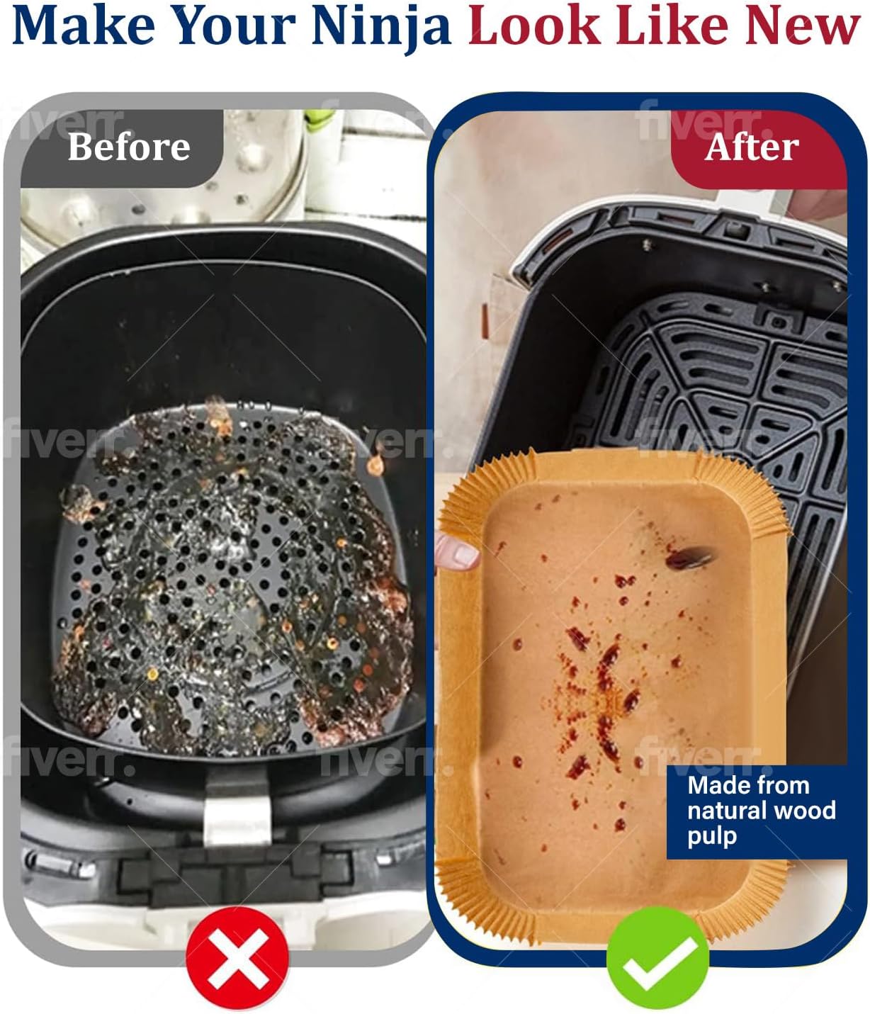 Air Fryer Cooking Baking Paper - огляд і ціна Ninja Air Fryer Af300