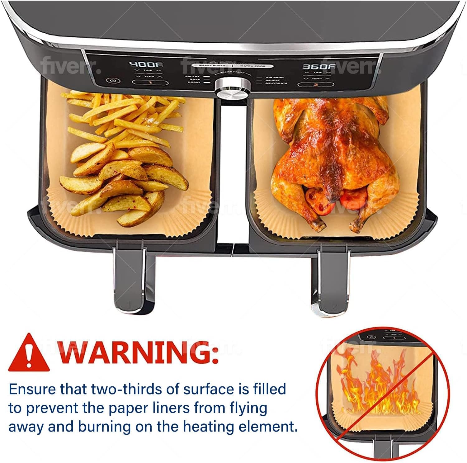Air Fryer Cooking Baking Paper - огляд і ціна Ninja Air Fryer Af300